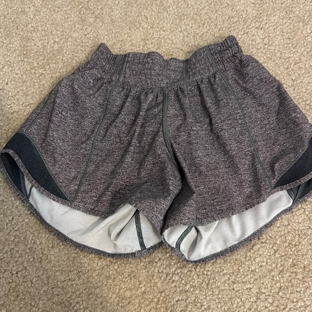 Lululemon Heathered gray hotty hot shorts
